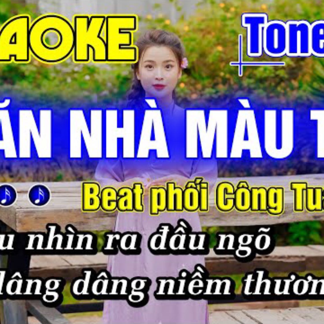 Căn Nhà Màu Tím Karaoke Tone Nam Nhạc Sống Rumba Beat Phối Mới Nhất 2024 Công Tuấn Bolero