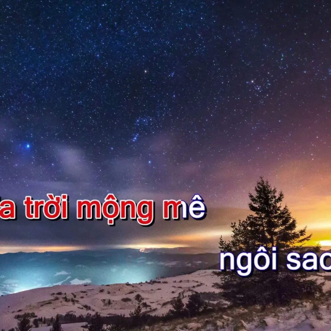 Sao Trời Lấp Lánh karaoke