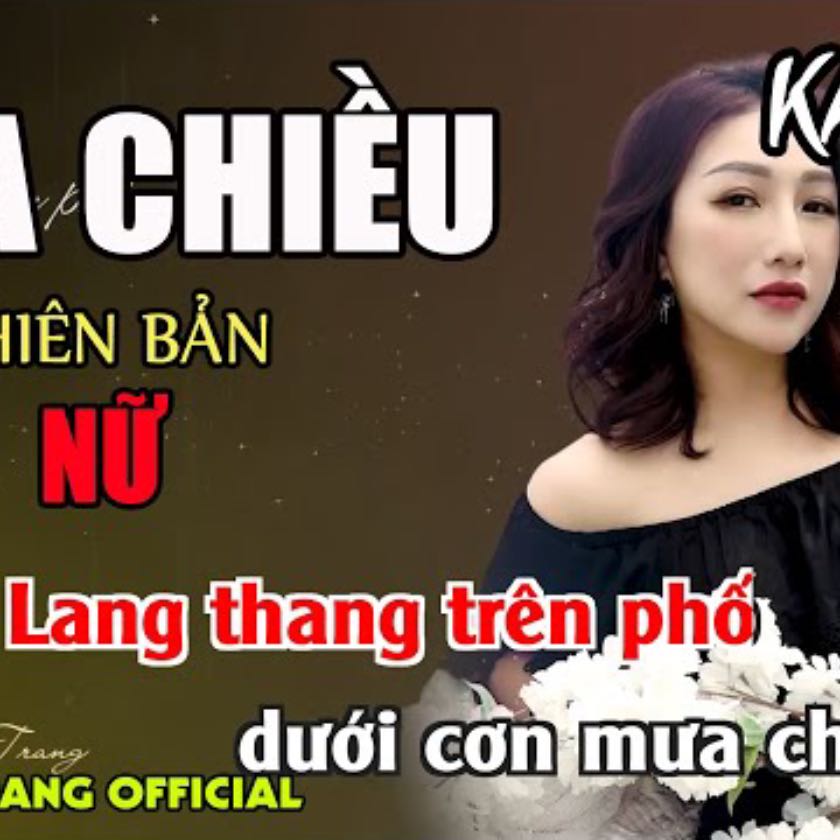 KARAOKE MƯA CHIỀU [ Tone NỮ ] - Thân Minh Trang | Beat Gốc