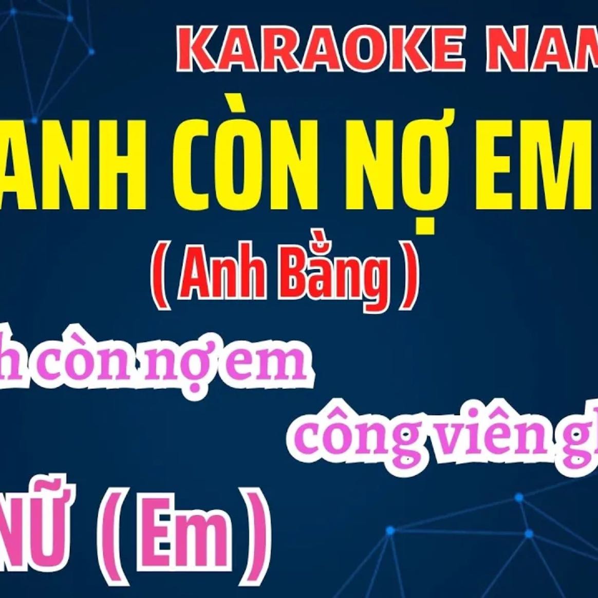 Karaoke Anh Còn Nợ Em Tone Nữ | Nam Trân