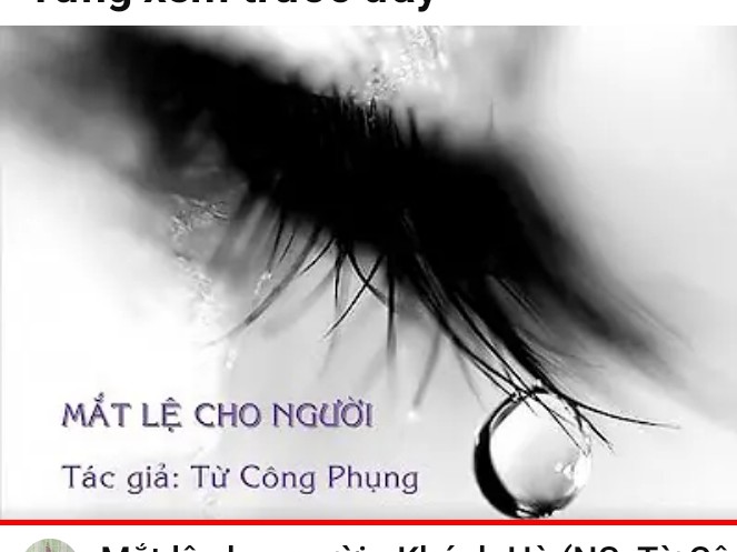 MẮT LỆ CHO NGƯỜI