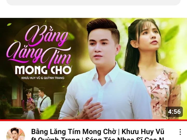 KARAOKE Bằng Lăng Tím Mong Chờ - Khưu Huy Vũ ft Quỳnh Trang